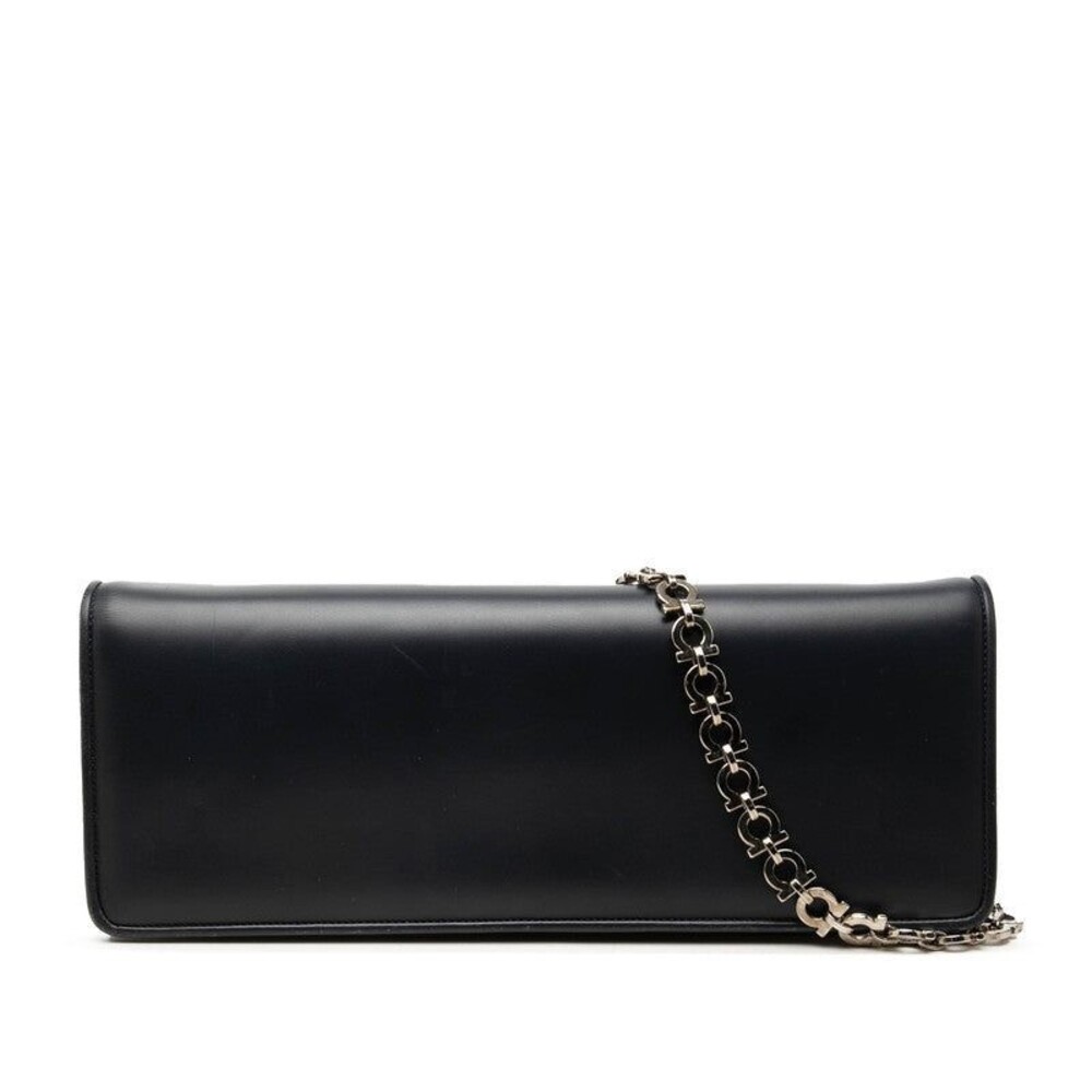 Salvatore Ferragamo Chain Shoulder Bag Navy